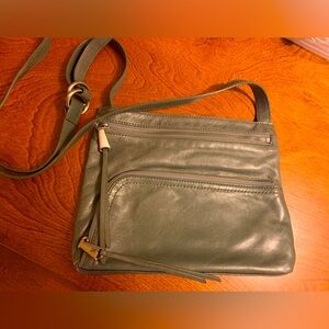 Hobo Brand Vintage Hide Collection Cambel Leather Crossbody Bag Jade Green